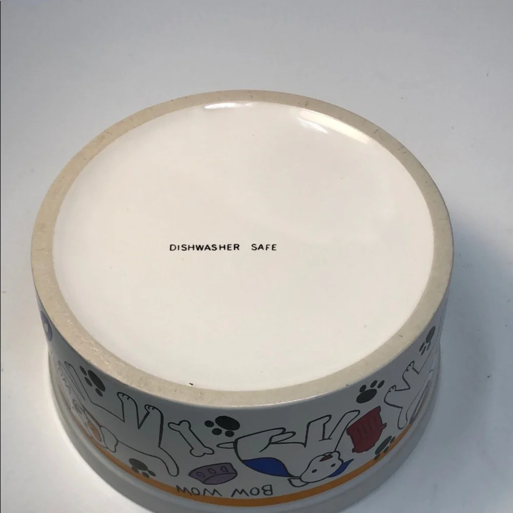 Dog Bowl with Colorful Dog Print